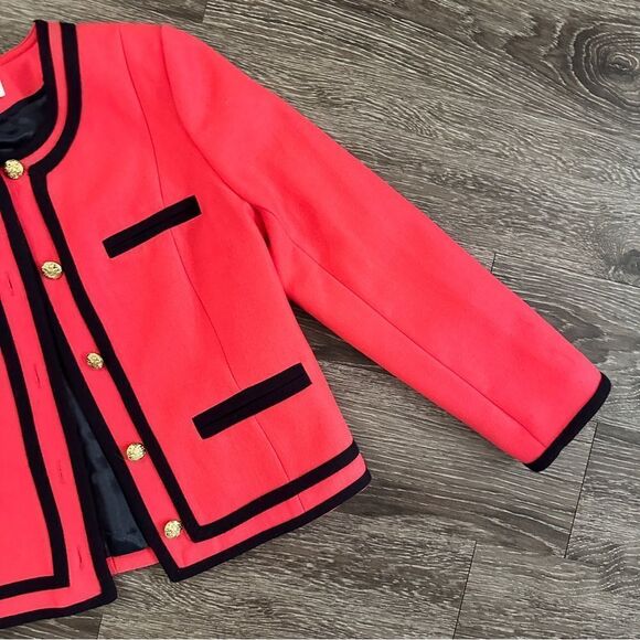 J. Crew Lady Jacket in Berry Double-Serge Wool - Picture 4 of 10